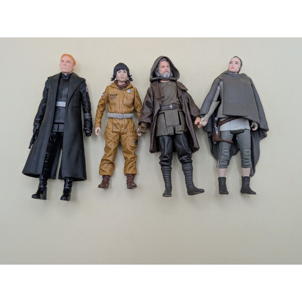 Star Wars The Last Jedi 3.75" Figure Lot Hasbro Loose Luke Rey Rose General Hux